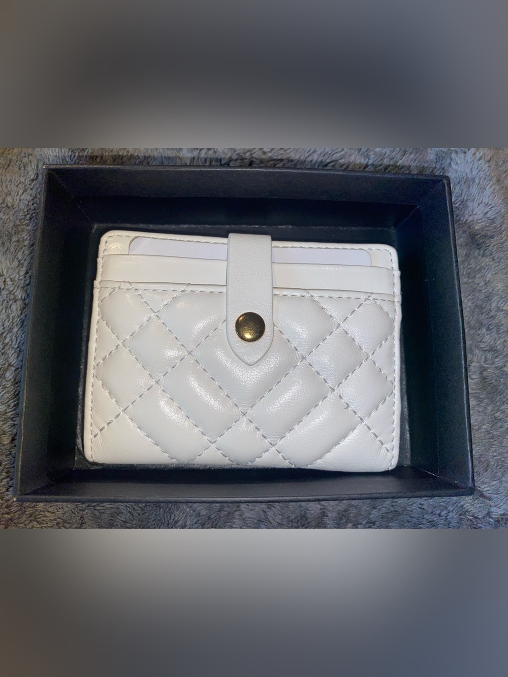 BNWT & Dust Bag Kurt Geiger London Quilted Leather Bifold Card Wallet $78